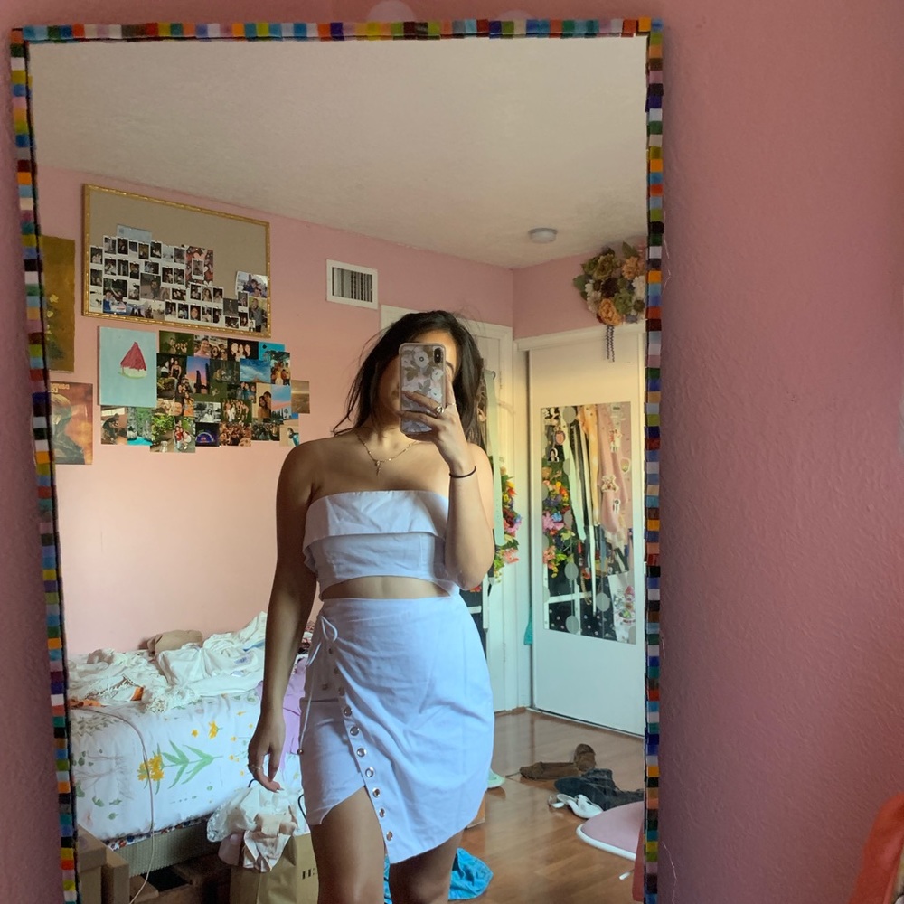 Sabo Skirt White Strapless Dress - Picture 3 of 6